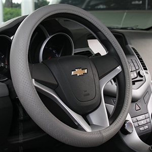 Unique Car Steering Wheels Covers Genuine Leather 15 Inch 38CM - Grey