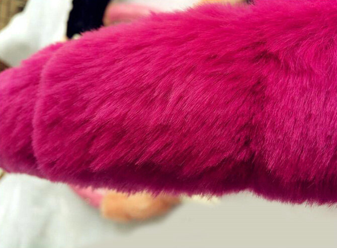 Unique Diamond Velvet Car Steering Wheel Covers PU Leather 15 Inch 38CM - Rose