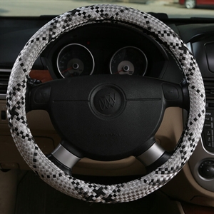 Colorful Car Steering Wheel Covers Ice Silk 15 Inch 38CM - Grey