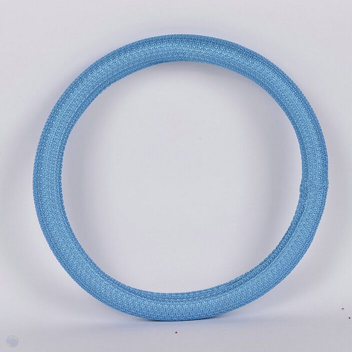 Colorful Fun Car Steering Wheel Wrap Ice Silk 15 Inch 38CM - Blue
