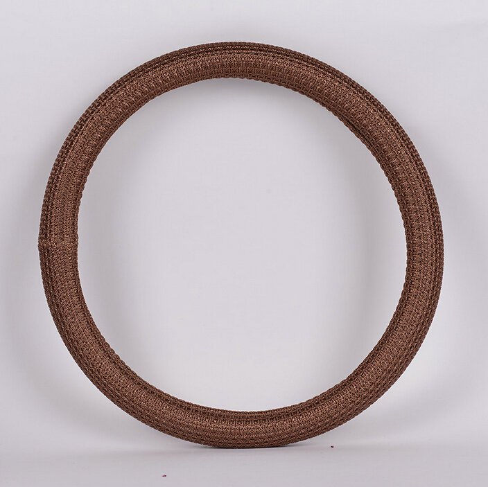 Colorful Fun Car Steering Wheel Wrap Ice Silk 15 Inch 38CM - Brown