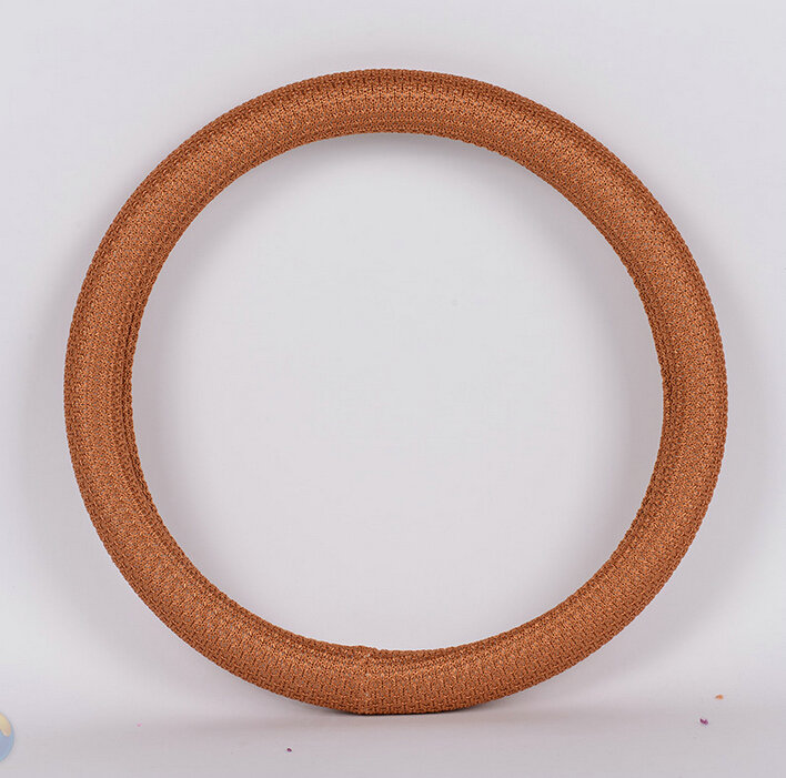 Colorful Fun Car Steering Wheel Wrap Ice Silk 15 Inch 38CM - Coffee