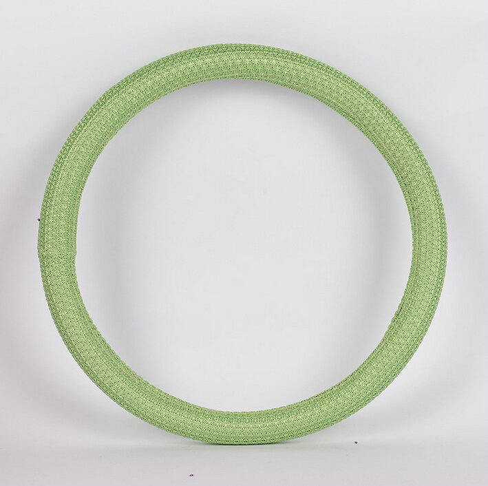 Colorful Fun Car Steering Wheel Wrap Ice Silk 15 Inch 38CM - Green