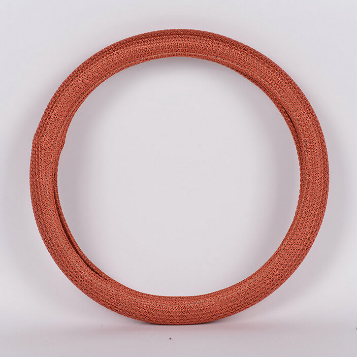 Colorful Fun Car Steering Wheel Wrap Ice Silk 15 Inch 38CM - Red