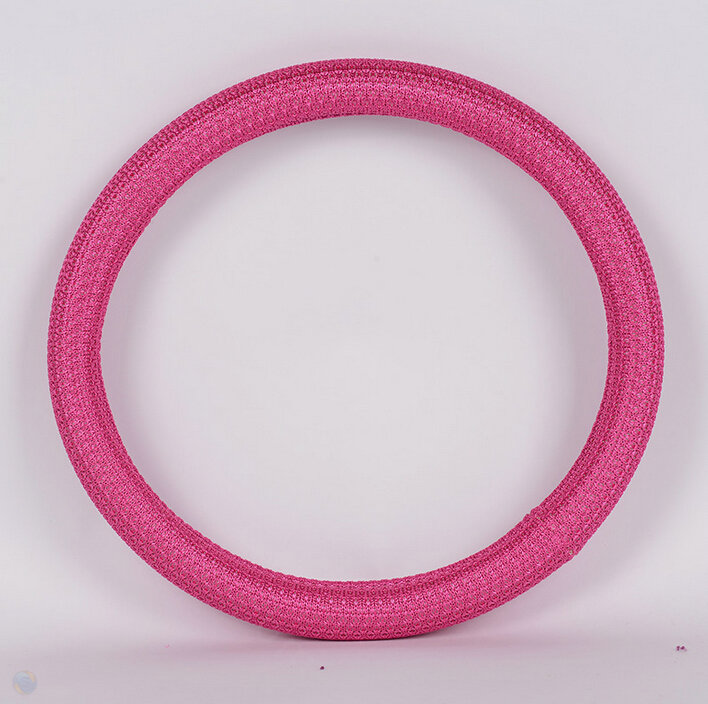 Colorful Fun Car Steering Wheel Wrap Ice Silk 15 Inch 38CM - Rose