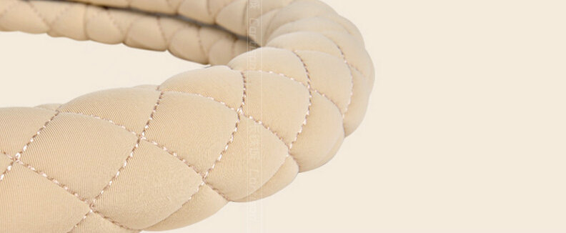 Cooling Car Steering Wheel Wrap Milk Silk Fiber Cloth 15 Inch 38CM - Black