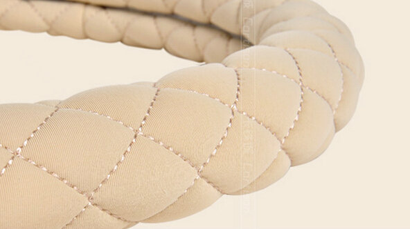 Cooling Car Steering Wheel Wrap Milk Silk Fiber Cloth 15 Inch 38CM - Grey