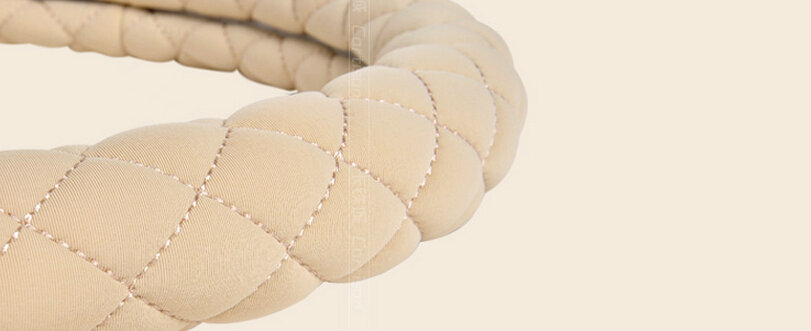 Cooling Car Steering Wheel Wrap Milk Silk Fiber Cloth 15 Inch 38CM - Red