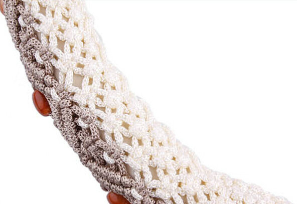 Discount Beaded Car Steering Wheel Cover Ice Silk 15 Inch 38CM - Yellow