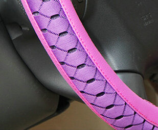 Elegant Green Rubber Car Steering Wheel Cover 15 Inch 38CM - Purple