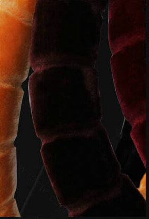 Fluffy Leopard Print Car Steering Wheel Wrap Velvet 15 Inch 38CM - Brown