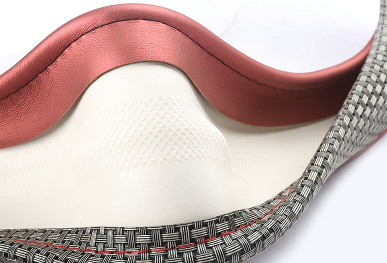 Quality Car Steering Wheel Wrap Ice Silk PU Leather 15 Inch 38CM - Red