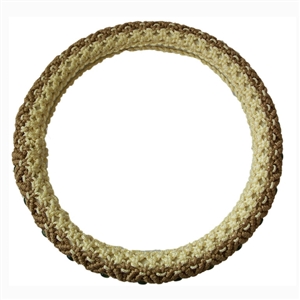 Unique Beaded Car Steering Wheel Cover Ice Silk 15 Inch 38CM - Yellow