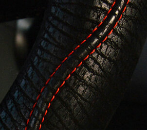 Unique Car Steering Wheel Covers Sheepskin Genuine Leather 15 Inch 38CM - Brown