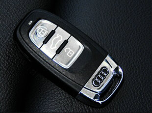 Fashion Genuine Leather Automobile Key Bags Smart for Audi A5 - Blue