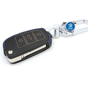 Funky Genuine Leather Auto Key Bags Fold for Audi A5 - Blue