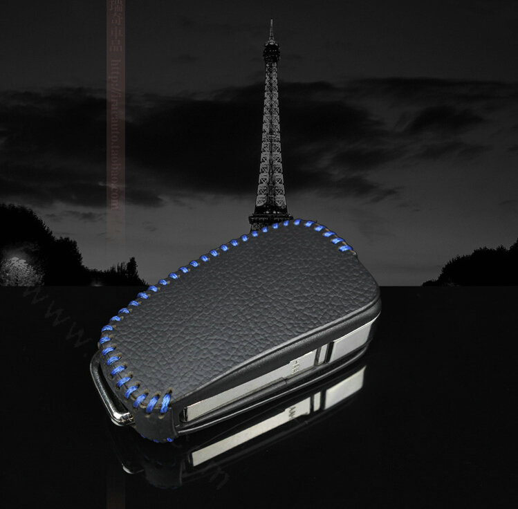 Funky Genuine Leather Auto Key Bags Fold for Audi A3 - Blue