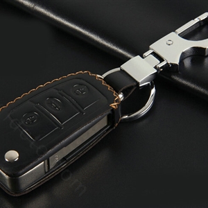 Hand-made Genuine Leather Auto Key Bags Fold for Audi A1 - Black