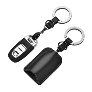 High Quality Genuine Leather Car Key Bags Smart for Audi A4L - White