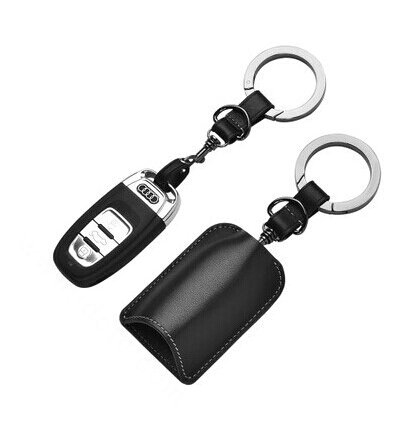 High Quality Genuine Leather Car Key Bags Smart for Audi A6 - White
