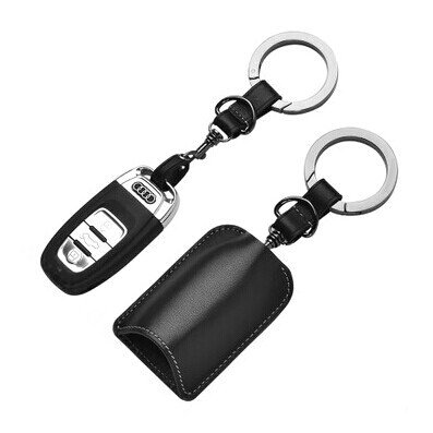 High Quality Genuine Leather Car Key Bags Smart for Audi A6L - White