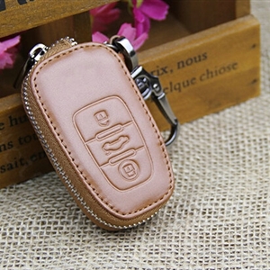 Hot Sales Genuine Leather Automobile Key Bags Smart for Audi A4L - Brown