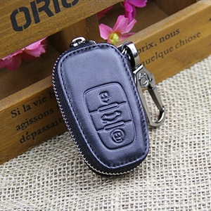 Hot Sales Genuine Leather Automobile Key Bags Smart for Audi A5 - Black