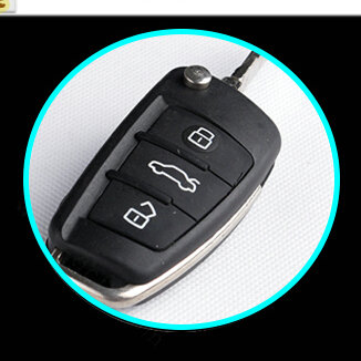 Latest Genuine Leather Automobile Key Bags Fold for Audi A4L - Black