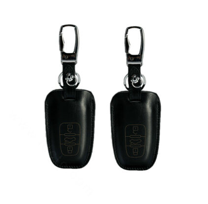 Personalised Genuine Leather Key Ring Auto Key Bags Smart for Audi A6L - Black