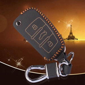 Quality Genuine Leather Auto Key Bags Fold for Audi A5 - Yellow
