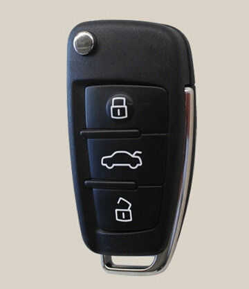 Quality Genuine Leather Auto Key Bags Fold for Audi A1 - Blue