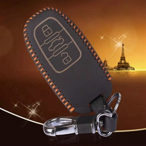 Quality Genuine Leather Key Ring Auto Key Bags Smart for Audi A3 - Yellow