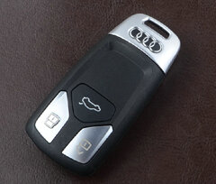 Unique Genuine Leather Auto Key Bags Fold for Audi Q7 - Blue