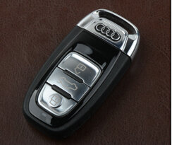 Unique Genuine Leather Key Ring Auto Key Bags Smart for Audi A4L - Pink