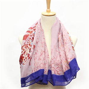 Cheap Chiffon Scarf Shawls Winter Women Print Solid Scarves 200*100CM - Pink
