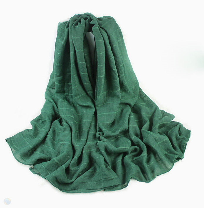 Classic Plaid Unisex Scarf Shawl Winter Warm Cotton Solid Panties 150*120CM - Blackish Green