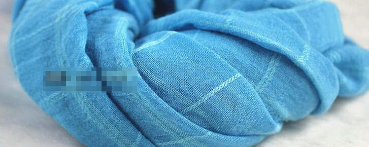 Classic Plaid Unisex Scarf Shawl Winter Warm Cotton Solid Panties 150*120CM - Blue