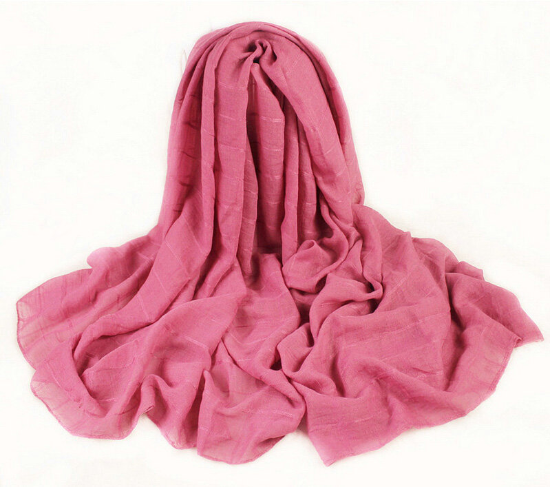 Classic Plaid Unisex Scarf Shawl Winter Warm Cotton Solid Panties 150*120CM - Hide Powder