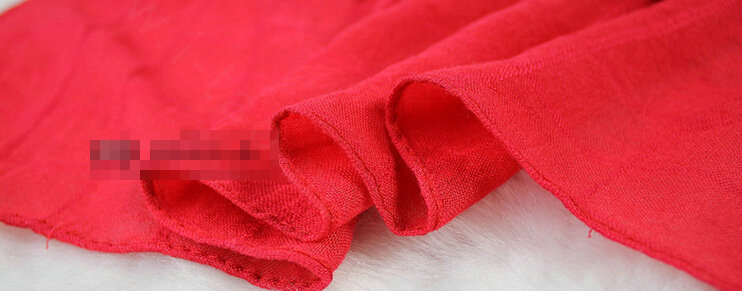 Classic Plaid Unisex Scarf Shawl Winter Warm Cotton Solid Panties 150*120CM - Red