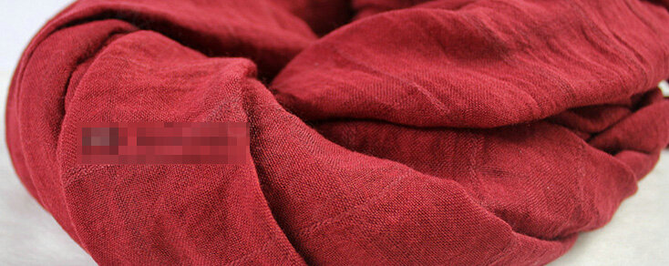 Classic Plaid Unisex Scarf Shawl Winter Warm Cotton Solid Panties 150*120CM - Wine Red