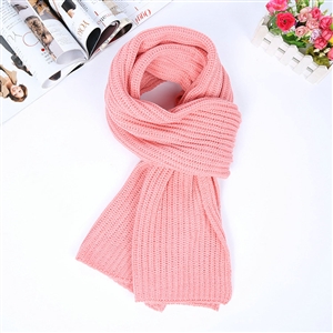 Classic Unisex Scarf Cashmere Warm Winter Solid Scarves Wraps 180*35CM - Pink