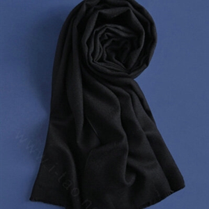 Colorful Unisex Scarf Shawl Winter Warm Cashmere Solid Panties 180*60CM - Black