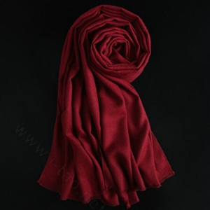 Colorful Unisex Scarf Shawl Winter Warm Cashmere Solid Panties 180*60CM - Dark Red