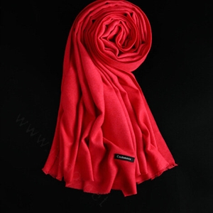 Colorful Unisex Scarf Shawl Winter Warm Cashmere Solid Panties 180*60CM - Red