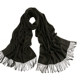 Exquisite Scarf Shawls Winter Warm Cashmere Solid Wholesale 200*60CM - Black