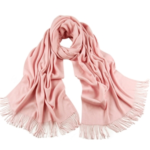 Exquisite Scarf Shawls Winter Warm Cashmere Solid Wholesale 200*60CM - Pink
