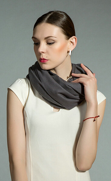 Fashion Tassels Women Scarf Shawl Winter Warm Cashmere Solid Panties 200*60CM - Grey