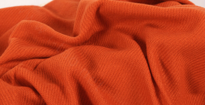 Fashion Tassels Women Scarf Shawl Winter Warm Wool Solid Panties 206*60CM - Orange