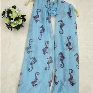 Fashion Unisex Scarf Animal Bamboo Fiber Scarves Wraps 180*90CM - Blue
