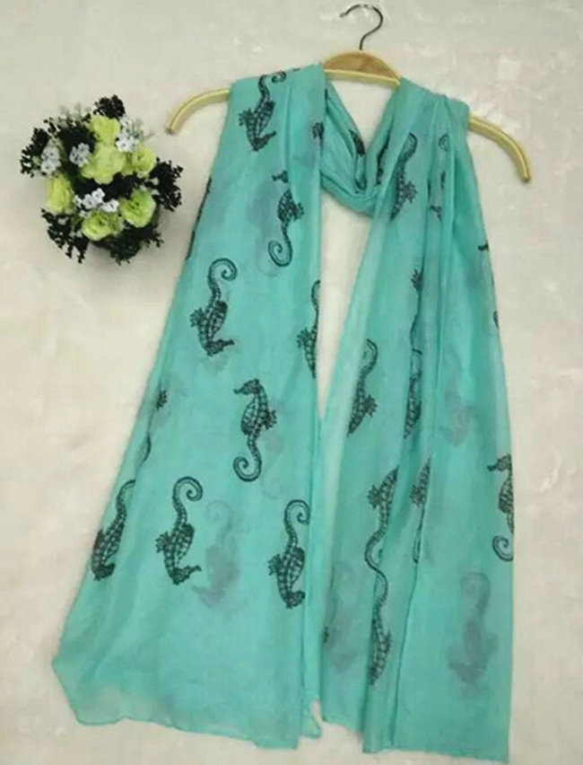 Fashion Unisex Scarf Animal Bamboo Fiber Scarves Wraps 180*90CM - Green
